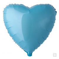 Ф Б/РИС 18" СЕРДЦЕ Пастель Blue
